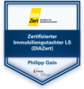 Zertifizierter Immobiliengutachter LS (DIAZert) Philipp Gain